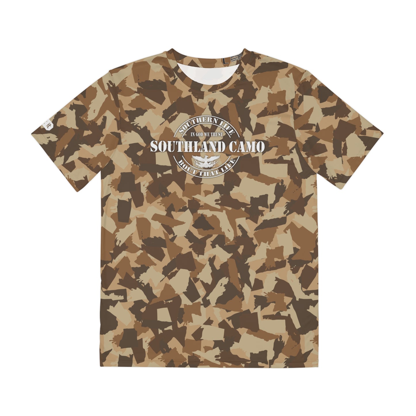 Brown Southland Camo Polyester Tee