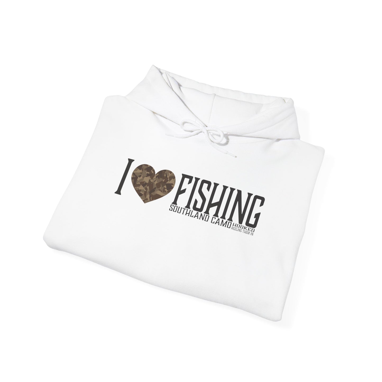 I heart Fishing Hooded Sweatshirt