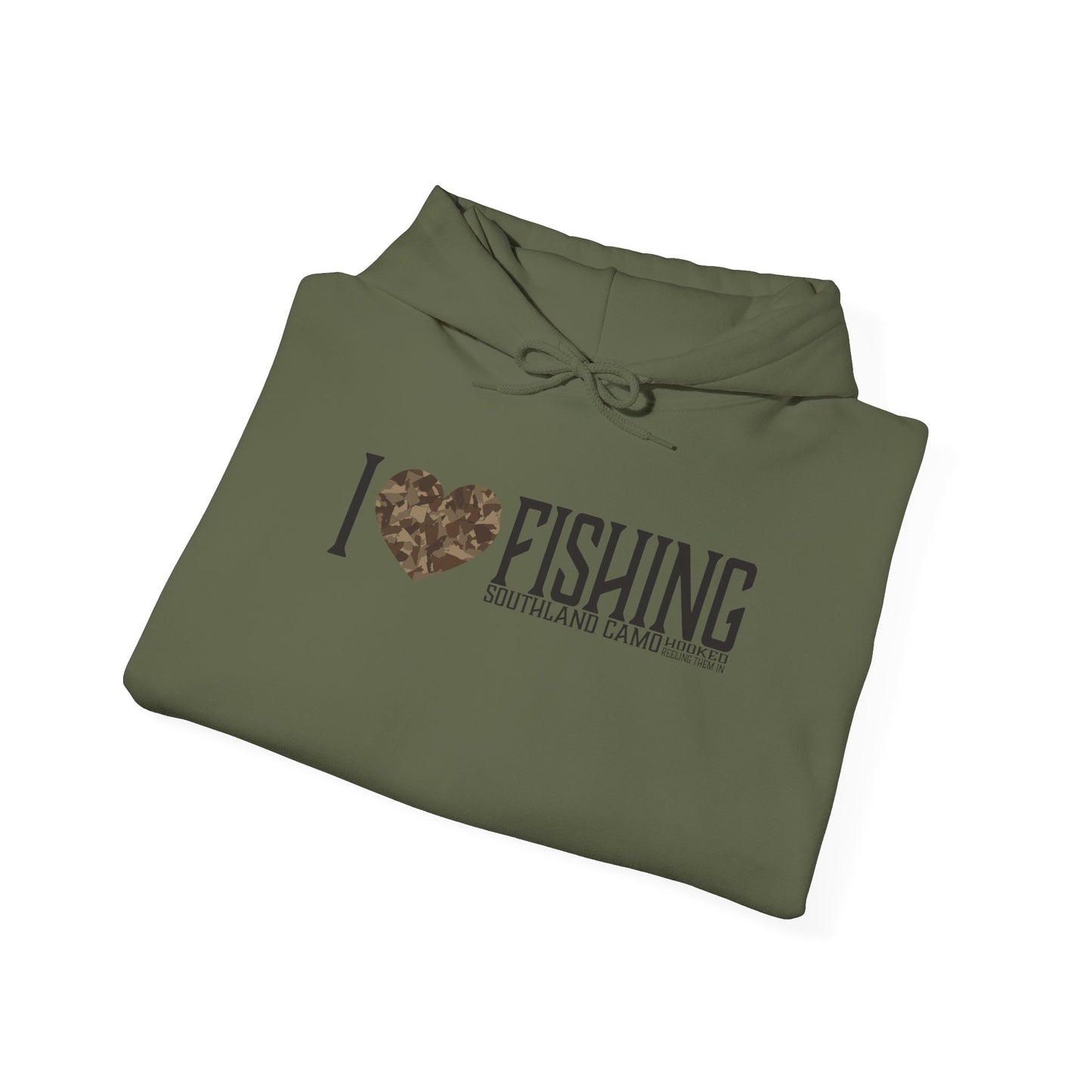 I heart Fishing Hooded Sweatshirt