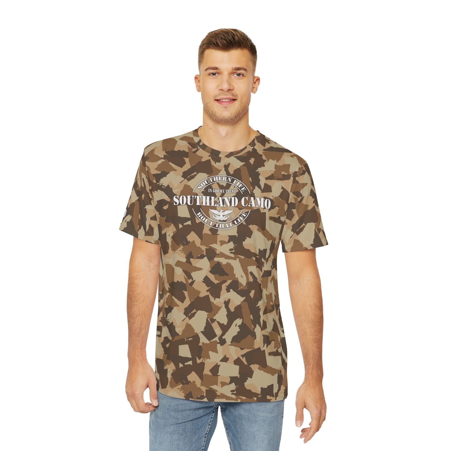 Brown Southland Camo Polyester Tee